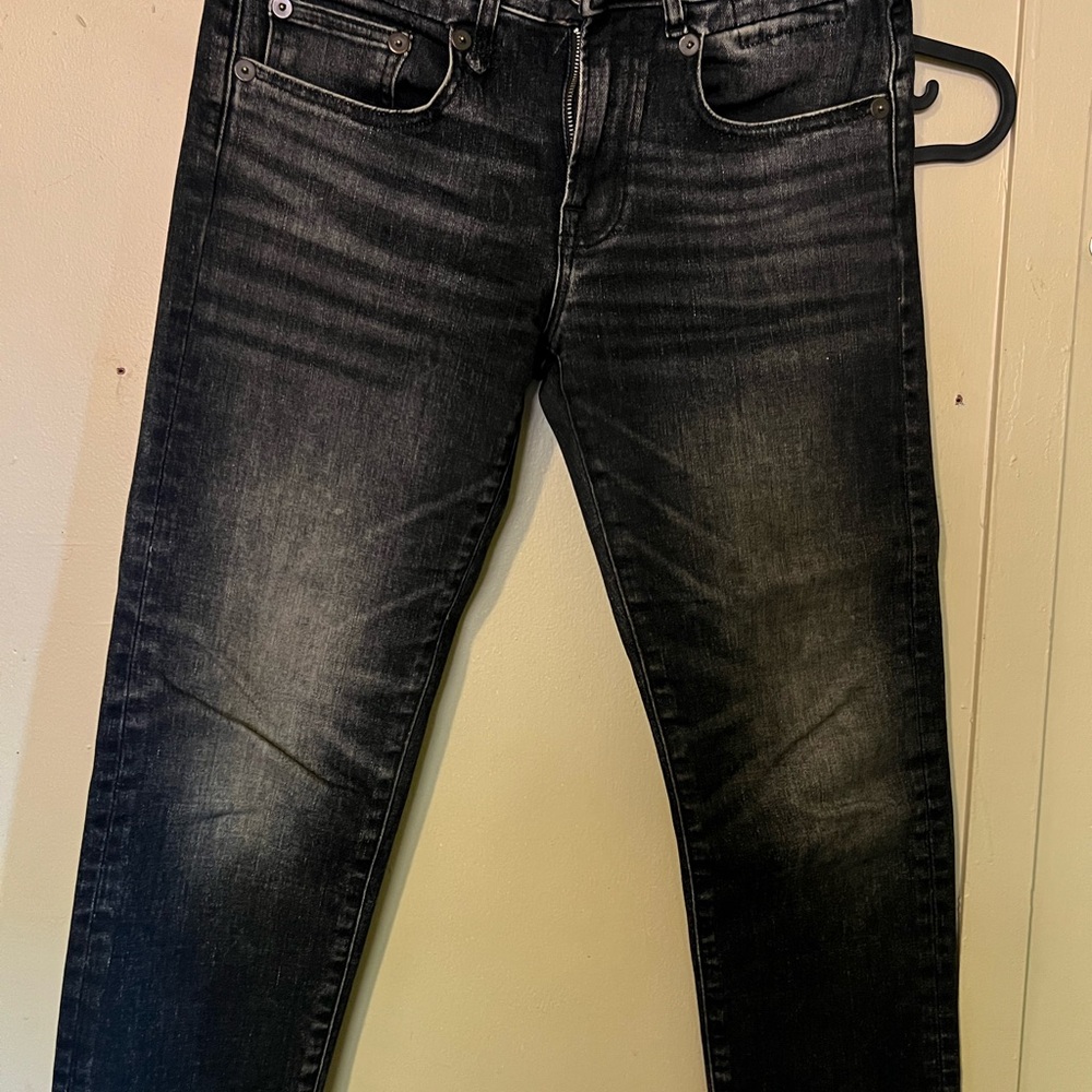 R13 Faded Black Slim Jeans